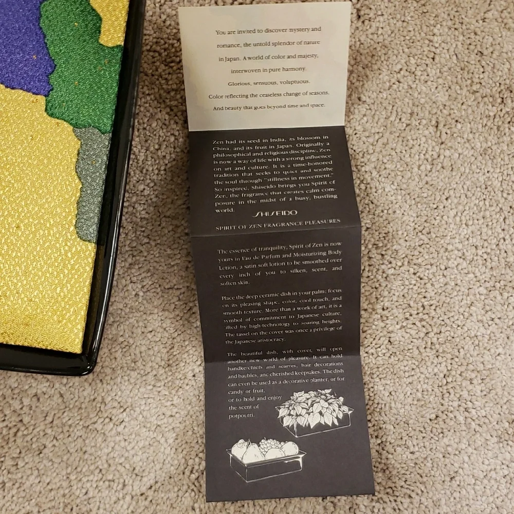 Shiseido Spirit Of Zen Pleasures Set Lotion and Eau De Parfum New In Box Vintage - Picture 7 of 11